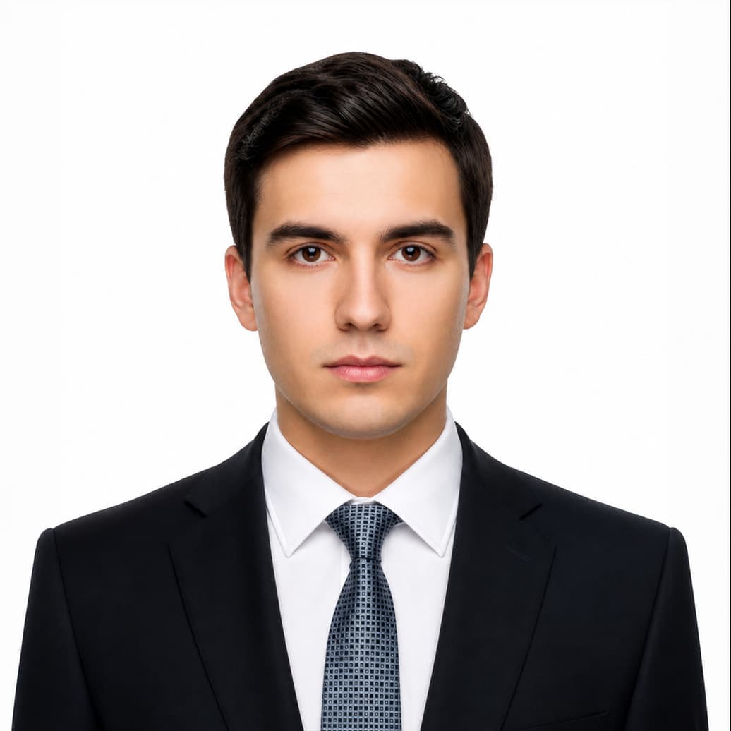 Finished, ready-to-download passport photo